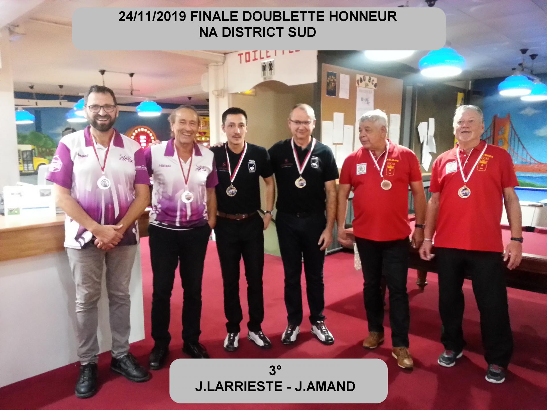 24/11/2019DOUBLETTE HONNEUR FINALE NA DISTRICT SUD
