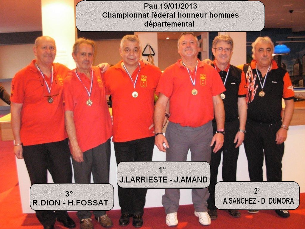 Championnat fédéral honneur doublette 2013