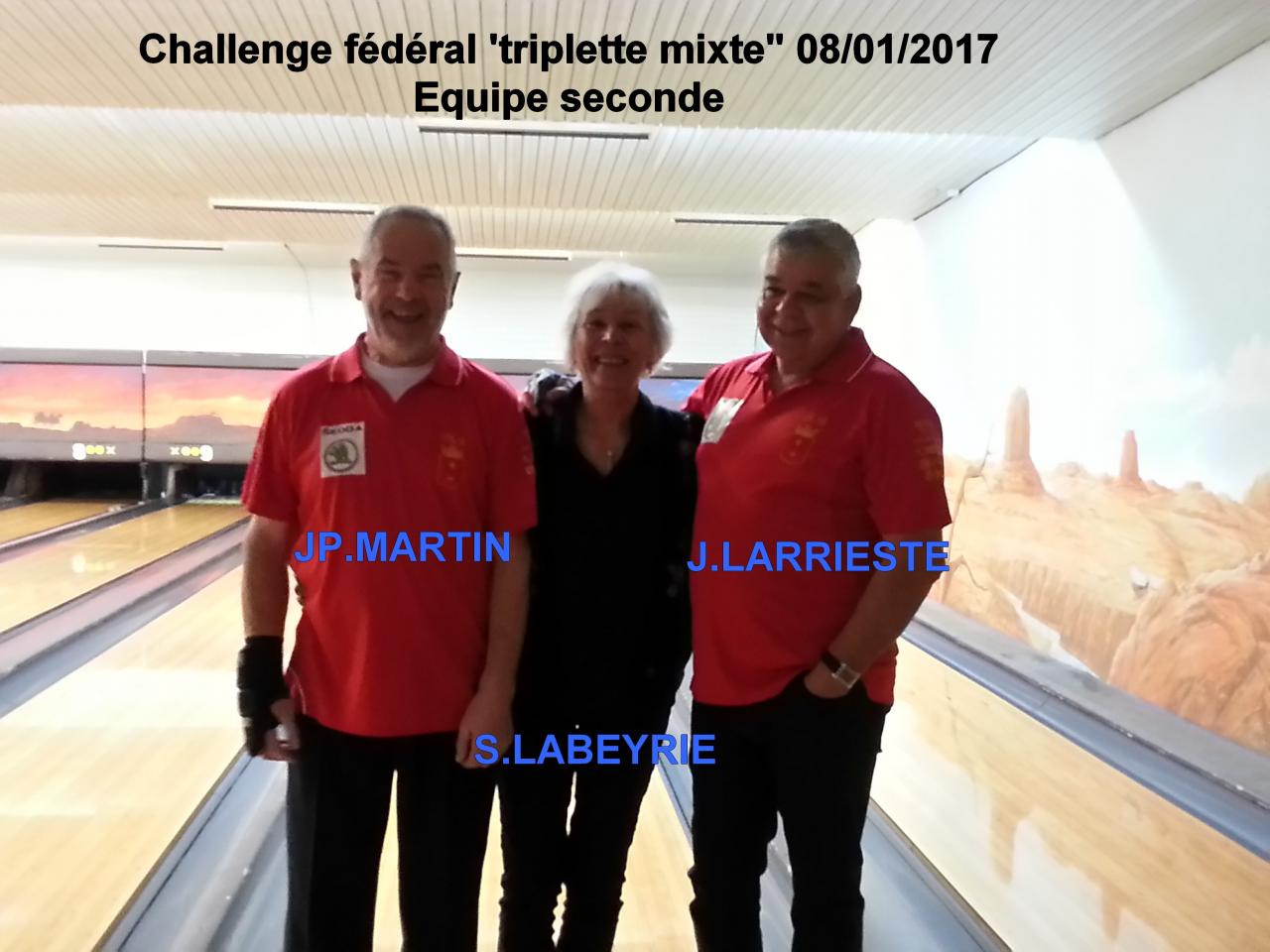 Challenge fédéral triplette mixte